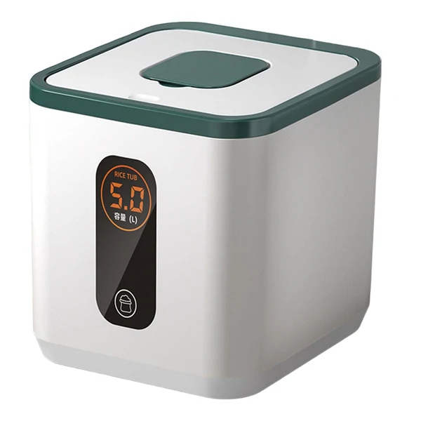 Exceptional Maxbell Sealed Grain Storage Bin Multifunction for Countertop Cabinets Green 5L Specialty