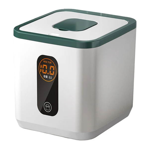 Soft Maxbell Sealed Grain Storage Bin Multifunction for Countertop Cabinets Gray 10L Elegant