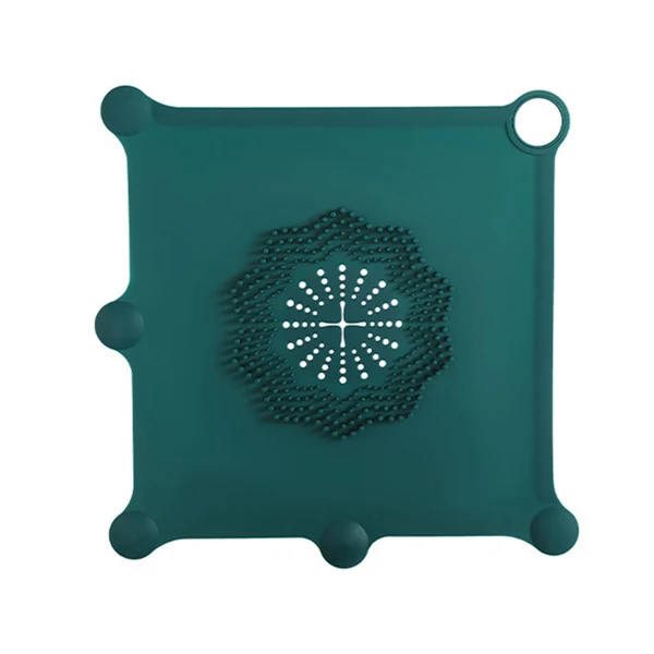 World-Class Maxbell Shower Drain Catcher Easy to Clean Reusable for Kitchen Bathroom Sink Dark Green Fine