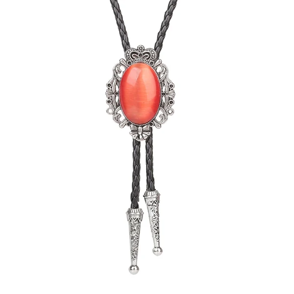 Versatile Maxbell Crown Bolo Tie Necktie Costume Rodeo American for Birthday Men and Women Red Long-Lasting