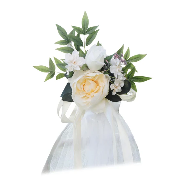 World-Class Maxbell Wedding Chair Decoration Flower Chair Back Flowers for Banquet Classic