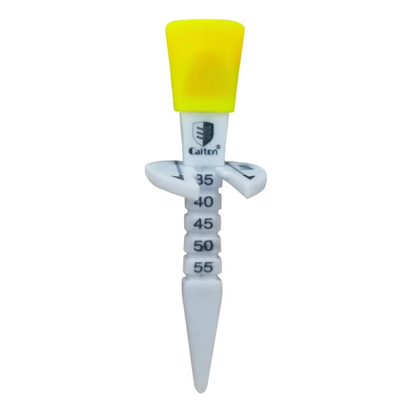 Elite Maxbell Golf Tee Ball Holder Adjustable Height for Golf Training Indoor Outdoor Yellow Durable