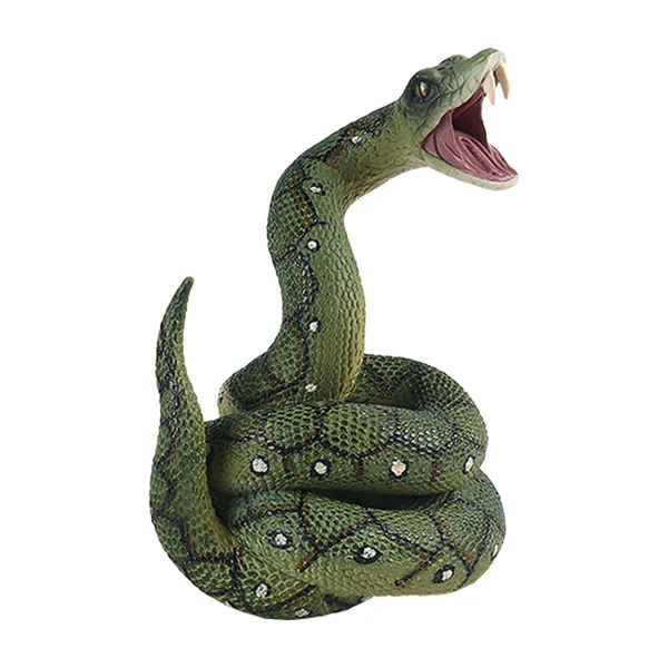 Professional Maxbell istic Snake Toys Party Favor Snake Props Toys Snake Figure Green Genuine