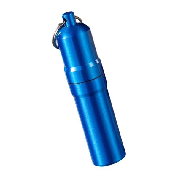 Pure Maxbell Zinc Alloy Cigarette Case Holder with Keychain Waterproof for Travel Purse Blue Expertly Made
