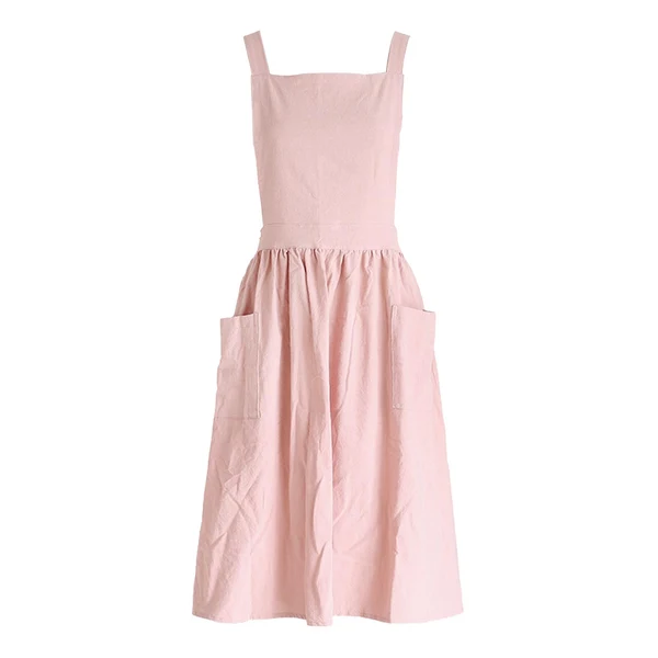 Exceptional Maxbell Cotton Catering Apron Hairdresser apron Sleeveless for Kitchen chef Pink Top-Quality