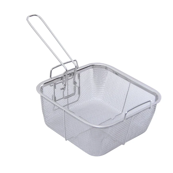 Environmentally Friendly Maxbell Stainless Steel Fryer Basket French Fries Holder Square 24cmx24cm Reusable