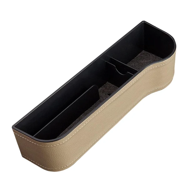 Expertly Made Maxbell Universal Car Seat Gap Filler PU Leather for Cards Phones Beige Elegant