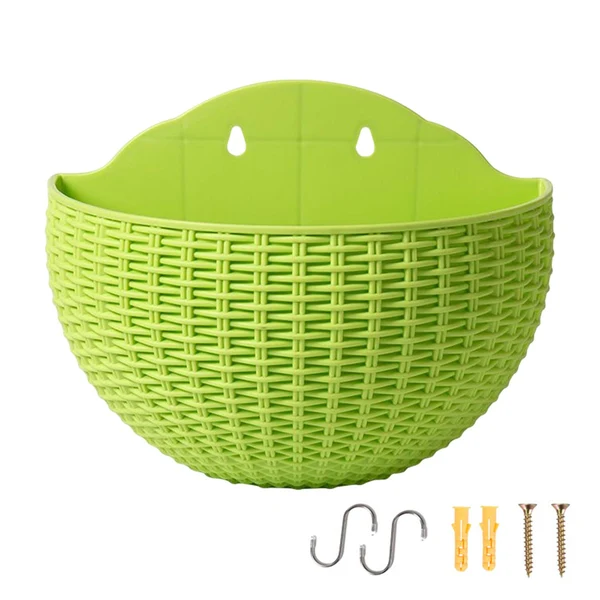 Efficient Maxbell Modern Wall Planter Self Watering Pot Plant Hanger for Floral Indoor Outdoor Light Green Traditional