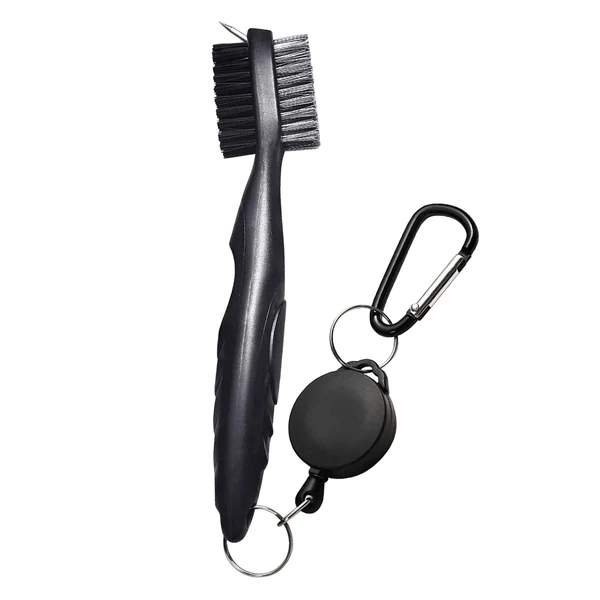 Effective Maxbell Golf Club Brush with Carabiner Groove Cleaner for Golf Accessories Black Casual