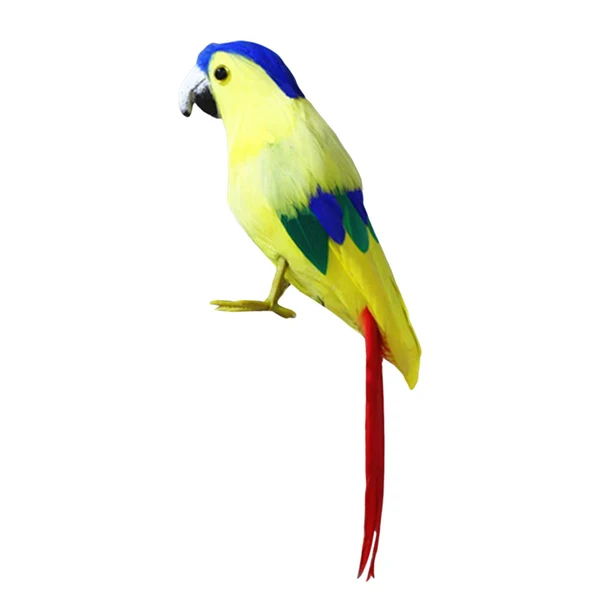 Trusted Maxbell Artificial Feathered Macaw istic Bird Parrot for Pathway Photo Props Yellow Unique