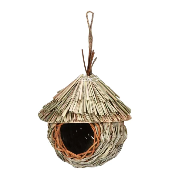 Premium Material Maxbell Natural Birdhouse Roosting Hut Hanging Birds Cage Nest for Owls Lovebirds Exclusive