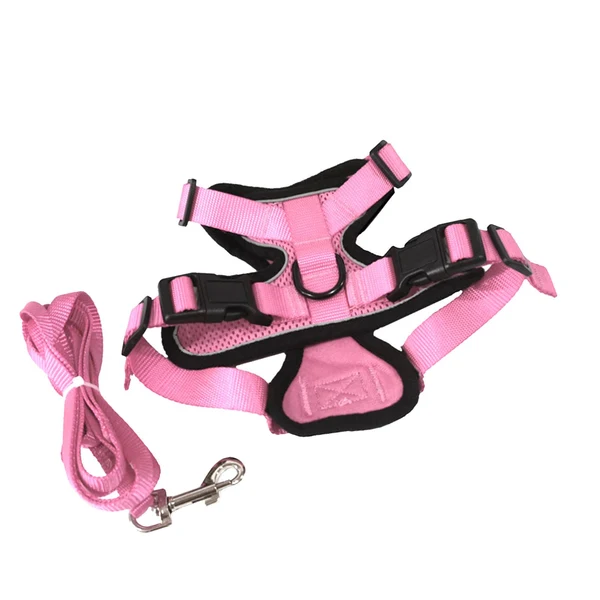 Recyclable Maxbell Cat Puppy Harness and Leash Set Easily Control Padded Mesh Vest Pink XS Exceptional