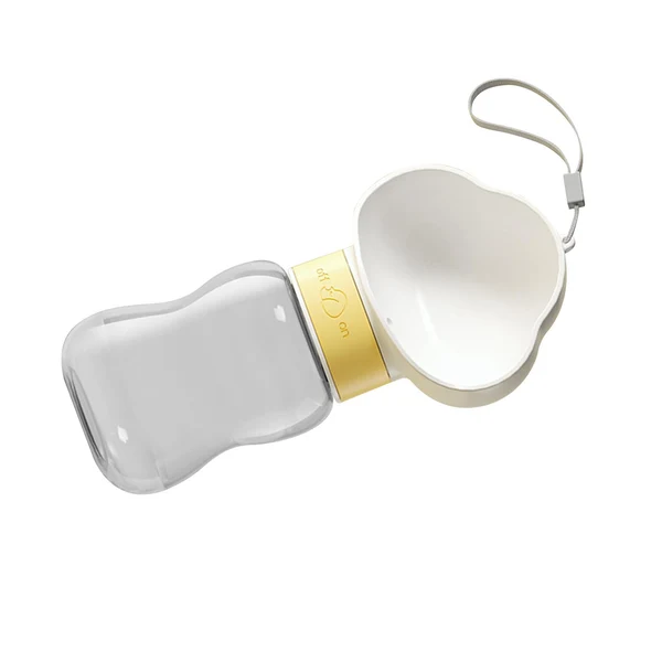 Unique Maxbell Portable Dog Travel Water Bottle Dog Kettle Water Bowl for Dogs 350ml White High-Performance