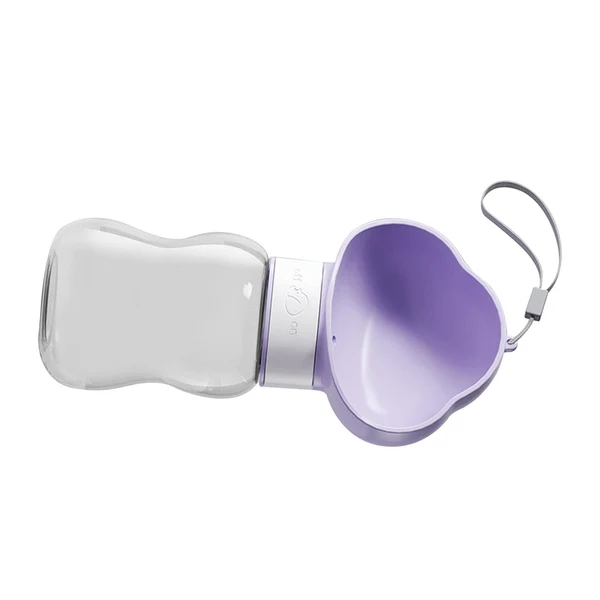 Detailed Maxbell Portable Dog Travel Water Bottle Dog Kettle Water Bowl for Dogs 350ml Purple Quality