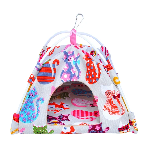Proven Maxbell Canvas Nest Bird House Parrot Hut Budgie Toy Macaw Bed Hanging Tent Hammock Cat Selected