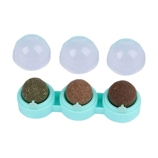 Outstanding Maxbell 3Pcs Catnip Balls Set Interactive Lightweight Kitten Cat Toy for Wall Ground Blue Next-Generation
