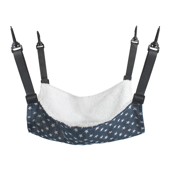 Enhanced Maxbell Cat Hammock Bed Adjustable Straps Soft Hanging for Kitten Hamster Ferret blue Easy-to-Use