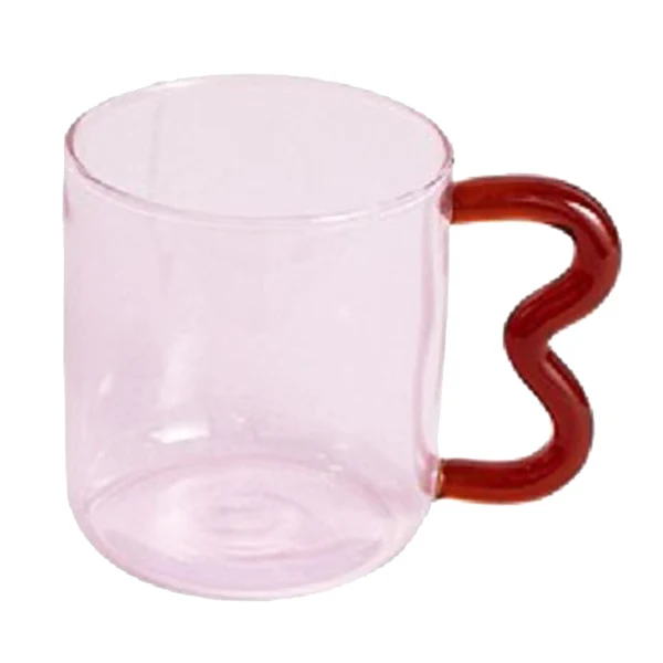 Advanced Maxbell Colorful Glass Mug Breakfast Drink Mug 15oz for Milk Water Office Environmentally Friendly