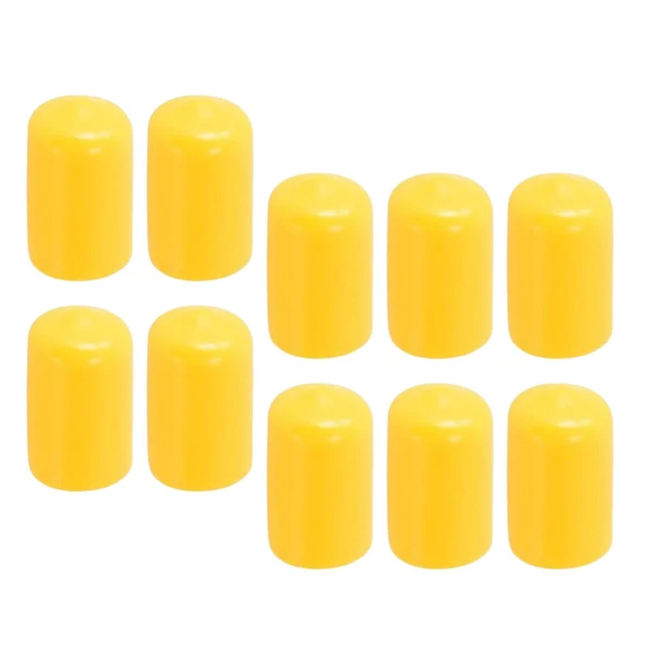 Contemporary Maxbell 10Pcs Rubber Cue Cover Protector Head Cover Pool Billiard Protective yellow 10mm Fast