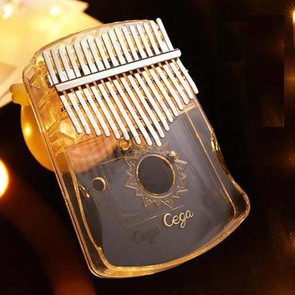 Elite Maxbell 1Pc 17-Key Crystal Kalimba Finger Thumb Piano Mbira Soft Handle Clear Advanced