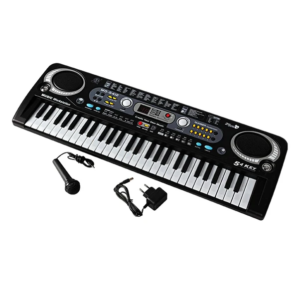 Excellent Maxbell 54 Key Digital Music Electronic Keyboard Key Board Electric Piano EU Plug Traditional