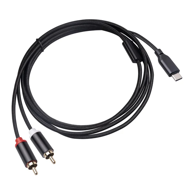 Versatile Maxbell Type C to Dual Cable Audio for Audio Equipment Phones Recorders 1M Green