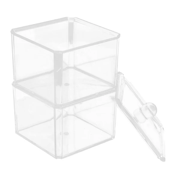 Efficient Maxbell Clear Acrylic Cotton Swab Cosmetic Makeup Case Storage Holder Box C Relaxed