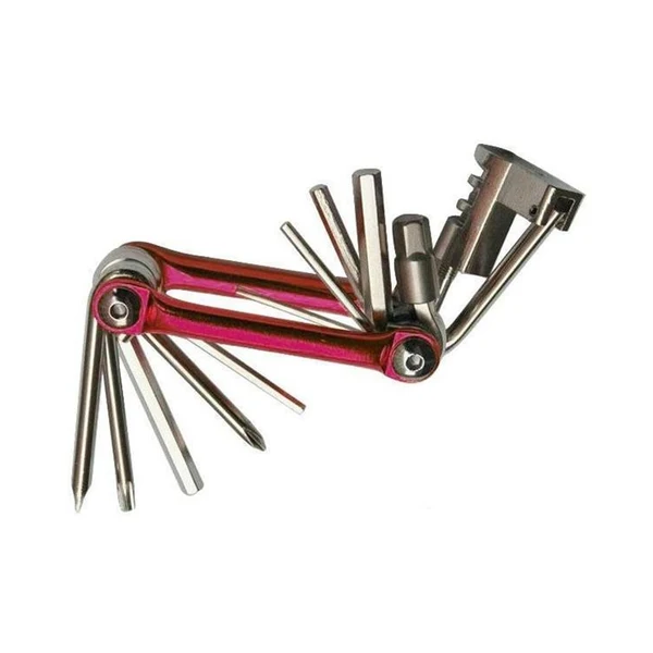 Elite Maxbell 11 in 1 Multifunctional Bicycle Repair Tool Kits With Torque Wrench Red Natural