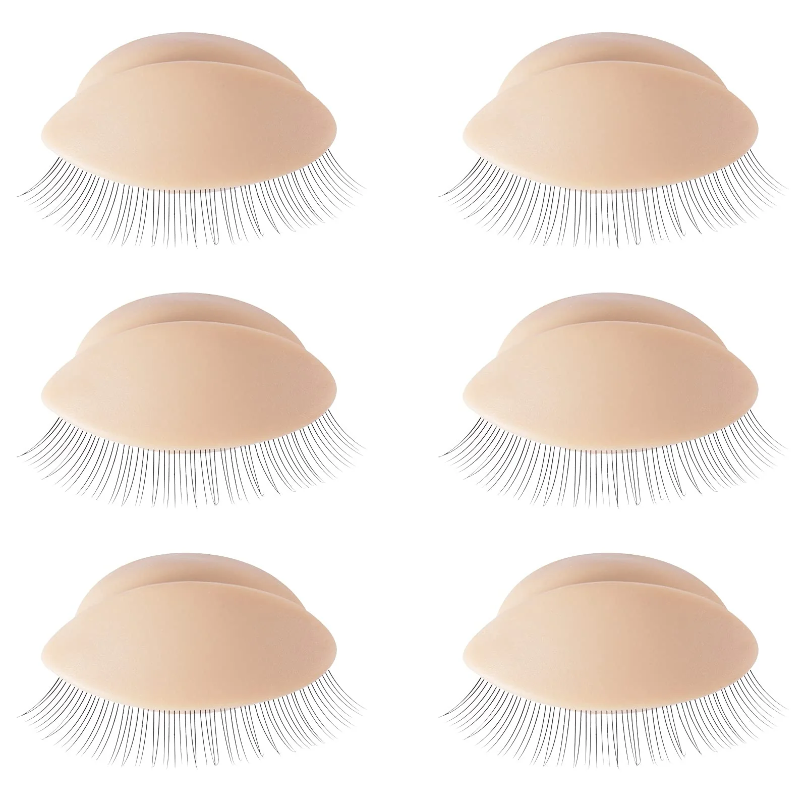 Authentic Embagol Multifunction Replaced Eyelids Makeup for Training Head Removable istic Eyelids Eyelash Training 3 Pair Pack of 1 Next-Generation