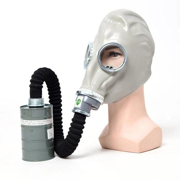 Authentic Maxbell National Standard Gas Mask Filter Type Gas Mask With Activated Mask Gray Enhanced