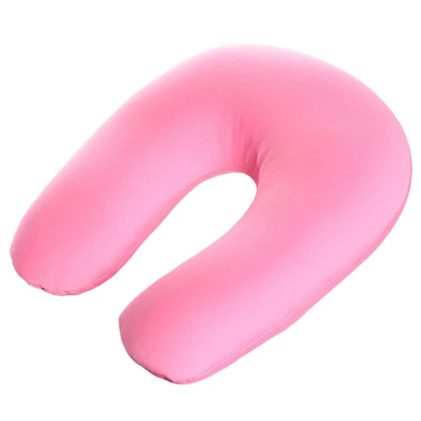 Secure Maxbell U Shaped Travel Neck Pillow Comfortable Foam Pillow for Flights Pink Clean