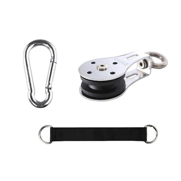 Relaxed Maxbell Swivel Bearing Lifting Pulley with Carabiner with Hanging Band for Lifting Detailed