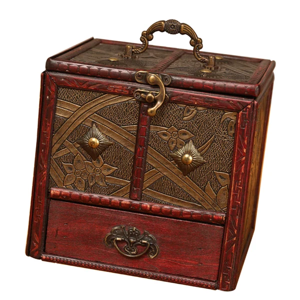 User-Friendly Maxbell Treasure Chest Vintage Storage Box Antique Jewelry Organizer daffodils Fast