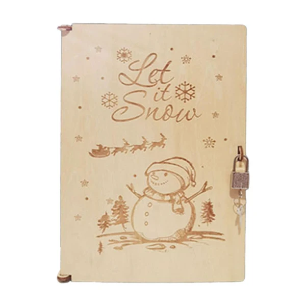 Unique Maxbell Wood Advent Calendar Gift for Kids Storage for Christmas Holiday Snowman Smooth