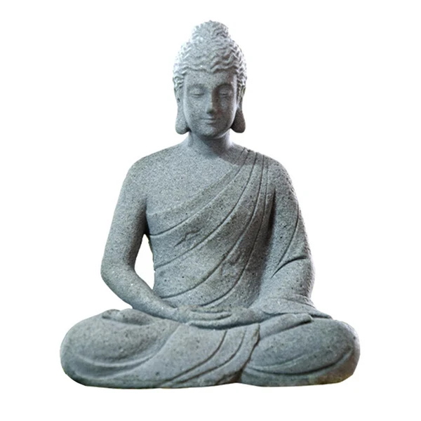 Fine Maxbell Resin Fish Tank Buddha Sitting Statue Home Decor 3.5x 2.4x4.5inch Durable Minimalist