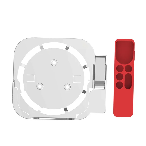 High-Performance Maxbell Plastic Remote Control Cover Mount Holder for Apple TV6 White Red Functional