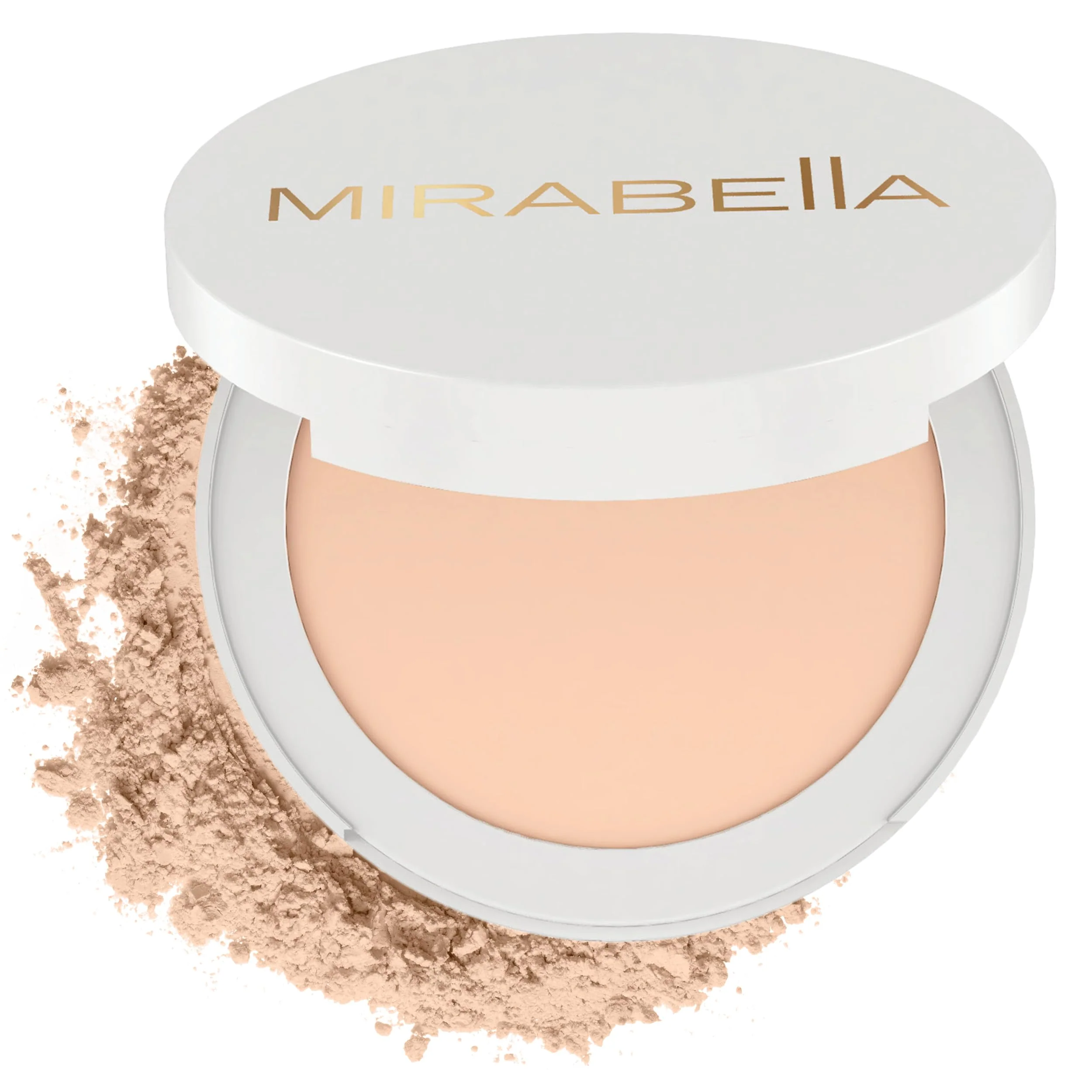 Contemporary MIRABELLA - Invincible for All Pure Press Foundation HD-Finish Pressed Powder Buildable Mineral Pressed Powder Compact with Jojoba Triglyceride Stylish