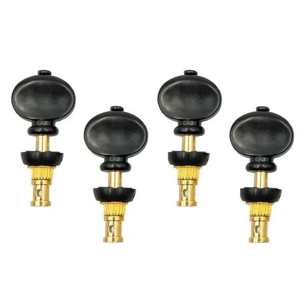 Authentic Maxbell Ukulele Strings Tuning Pegs Pin Machines Tuners Friction Ukelele Black 4PCS Reusable