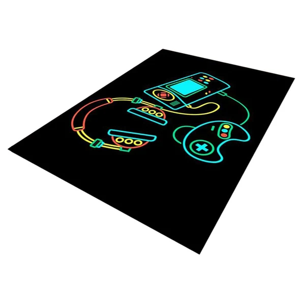 Detailed Maxbell Non Slip Rugs Soft Floor Carpet Game Room Bedroom Modern Pattern 6 50x80cm Flexible