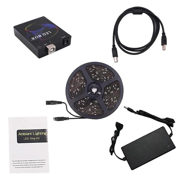 Smooth Maxbell 1M 2M 3M 4M 5M RGB 5050 LED Strip Lights Color Changing Tape Light for TV 2m Easy-to-Use