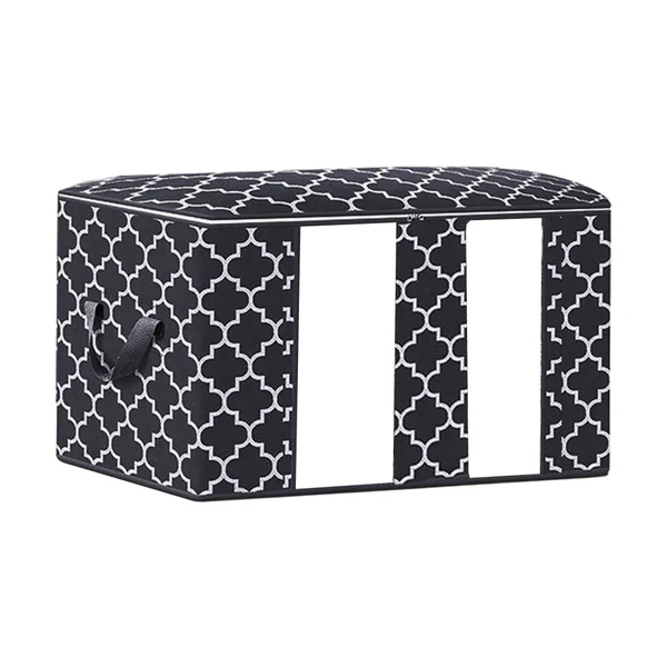 Certified Maxbell Clothes Storage Bag Quilt Bedding Zipper Organizer Black 45x45x20cm B Refined