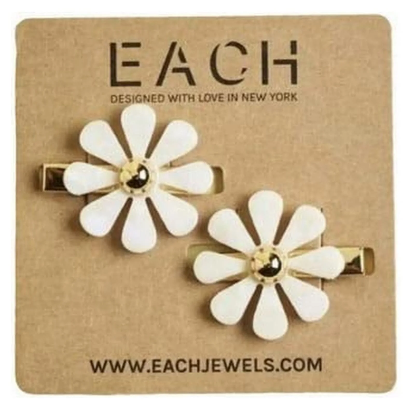 Expertly Made Each Jewels Flower Hair Clips 2 Pack Shiny Pearl petals Daisy Hair Clips Proven