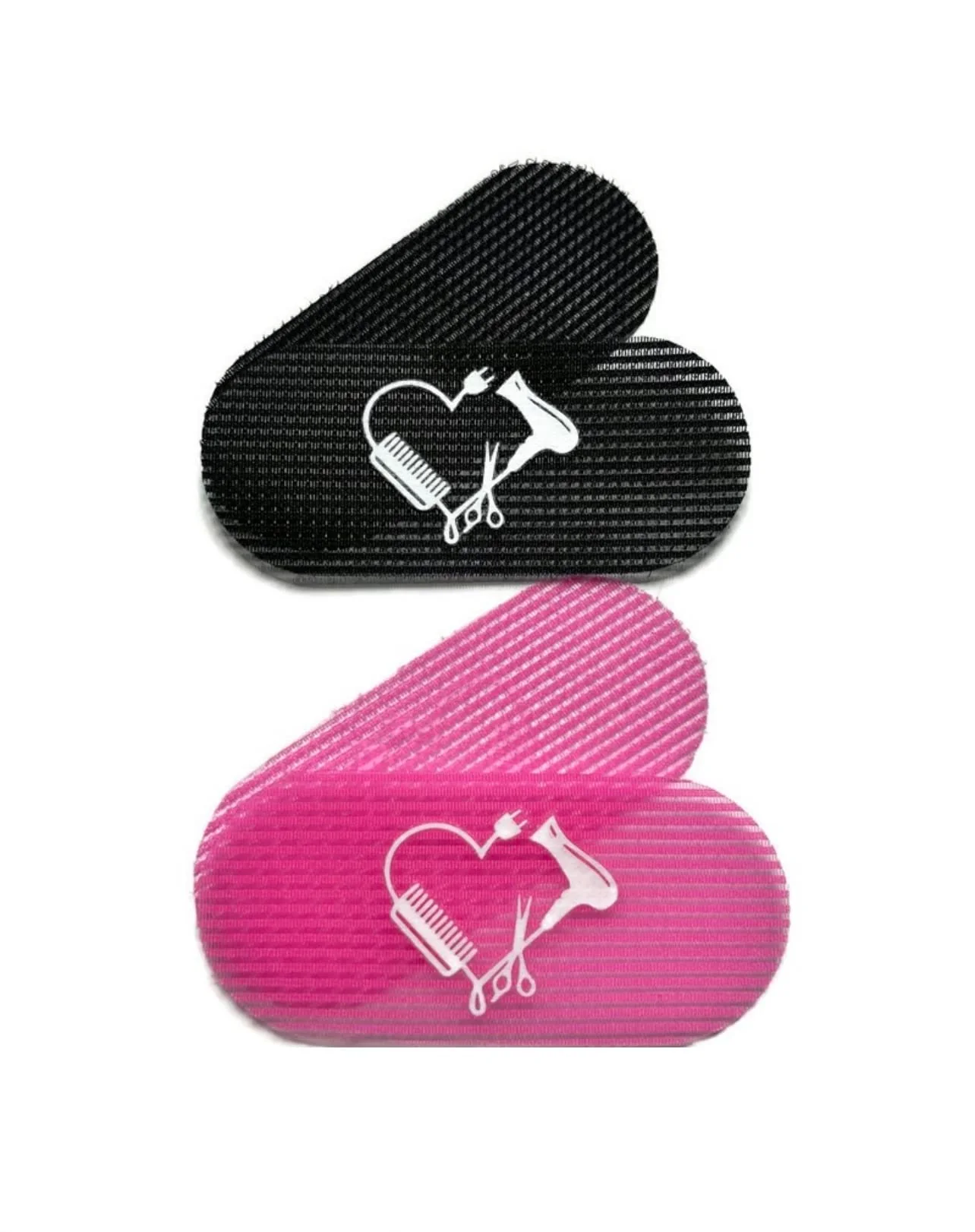 Expertly Made HAIR GRIPPERS ® 2 COLORS BUNDLE PACK 4 PCS for Men and Women - Salon and Barber Hair Clips for Styling Hair holder Grips Pink Black . Contemporary
