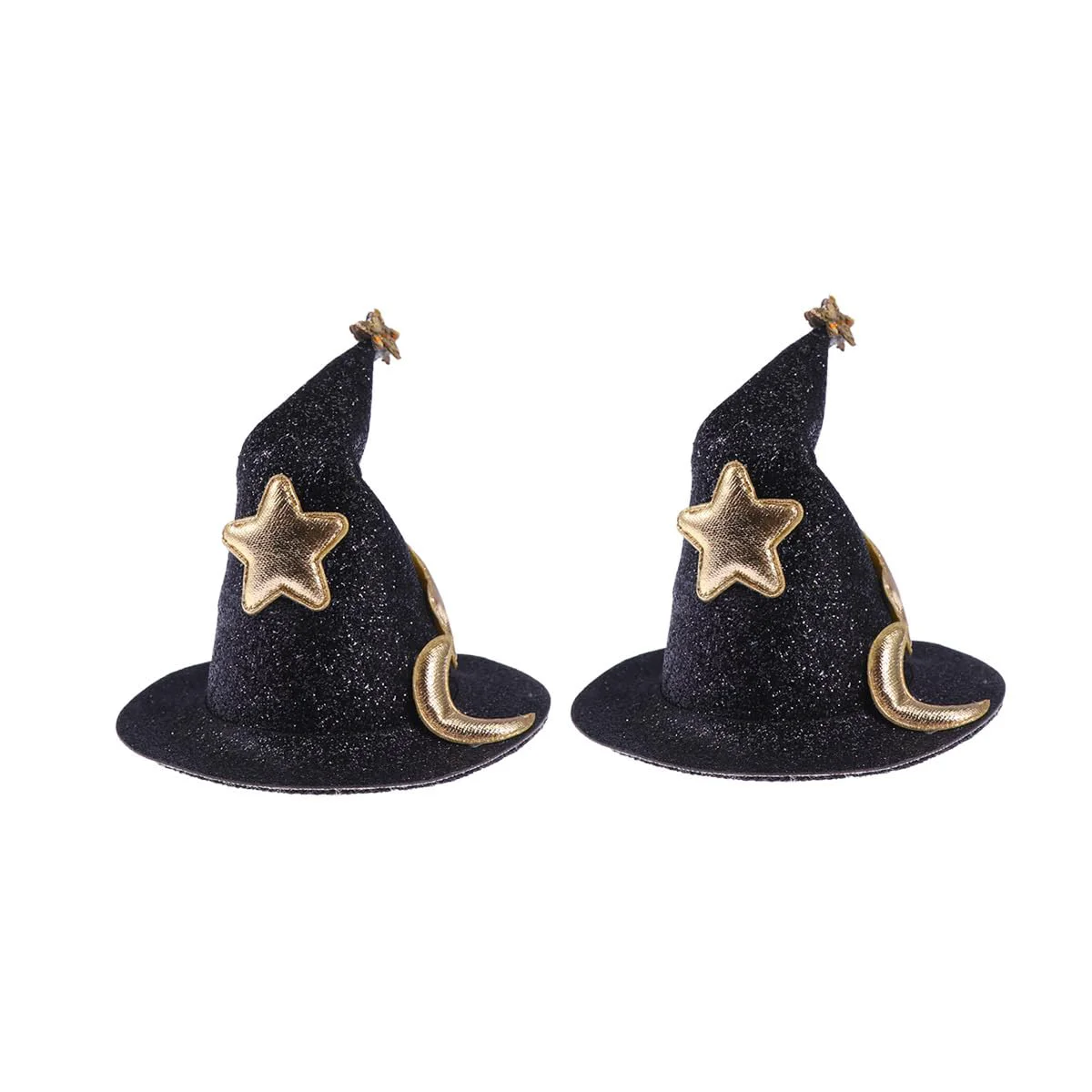 High-Performance Happyyami 2pcs Mini Witch Hat Fascinators Women Girl Hat Hair Clips Hairpins Cute Barrettes Black Premium