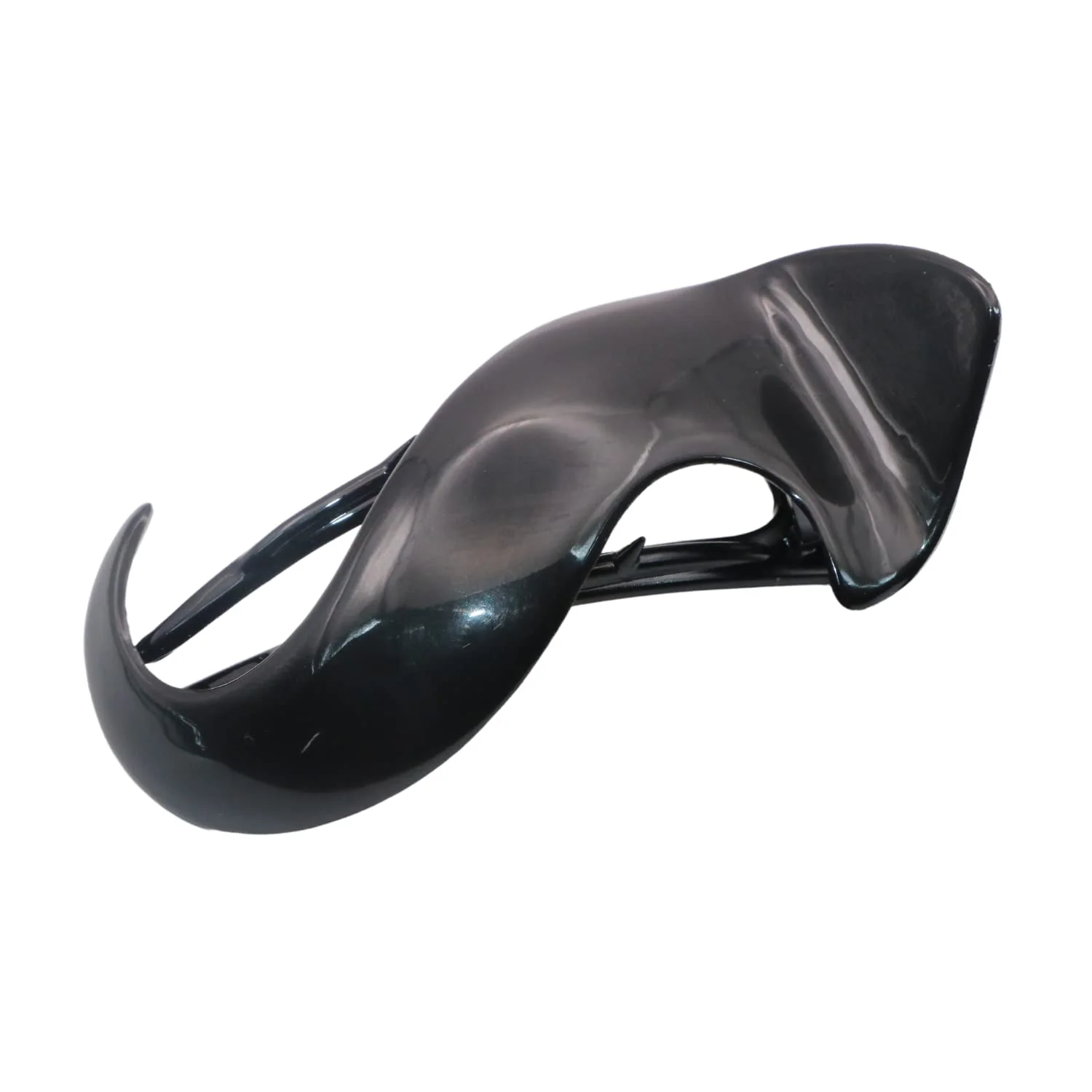 Soft Parcelona French Crochet 3 ¼ Black Celluloid Non Slip Side Slide In Jaw Yoga Hair Claws for Fine Hair Women Hair Accessories Claw Clip for Girls World-Class