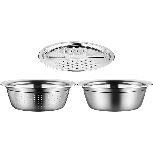 Durable Maxbell Stainless Steel Basin Portable Ginger Grater Basket Drain Basket Household 30cm Carefully Designed
