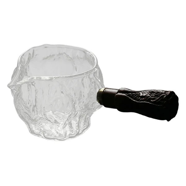 Unique Maxbell Glass Fairness Cup Stovetop with Wooden Handle Tea Sea Household for Cha Hai C Genuine