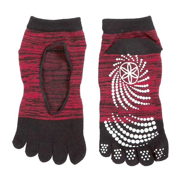 Healthy Maxbell Yoga Socks Non Slip Pilates Massage Socks with Grip Exercise Gym Red Enhanced