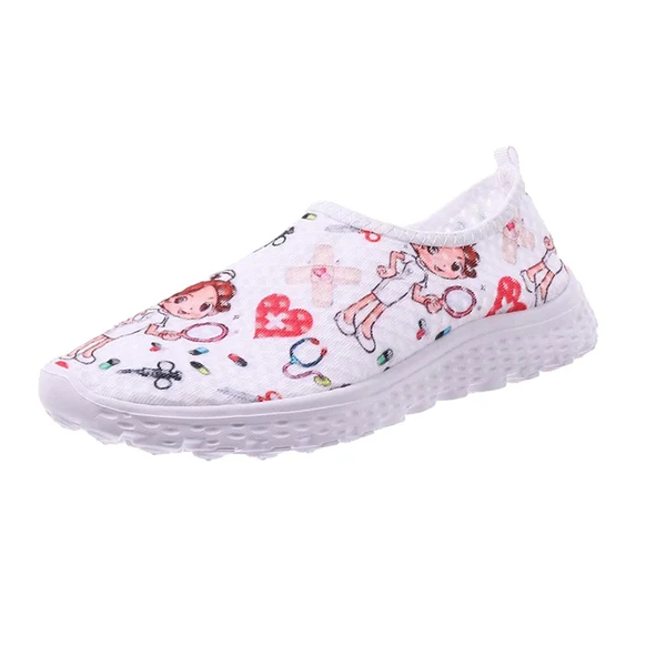 Consistent Maxbell Nurse Doctor Print Women Sneakers Cosplay Shoes Slip On 41 Artisan