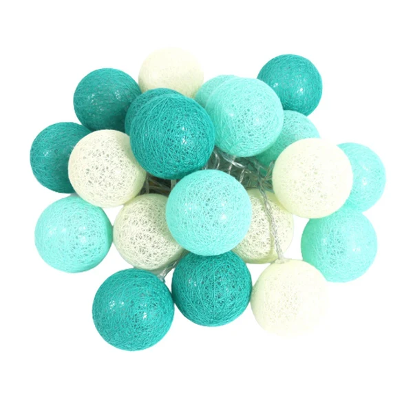 Effective Maxbell 20 Cotton Ball Fairy Lights 3 meters String Light Wedding H_Battery Type Flexible
